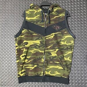 Pump Chasers‎ Vest Hoodie Army Camo Men’s Large Fitness PumpChasers